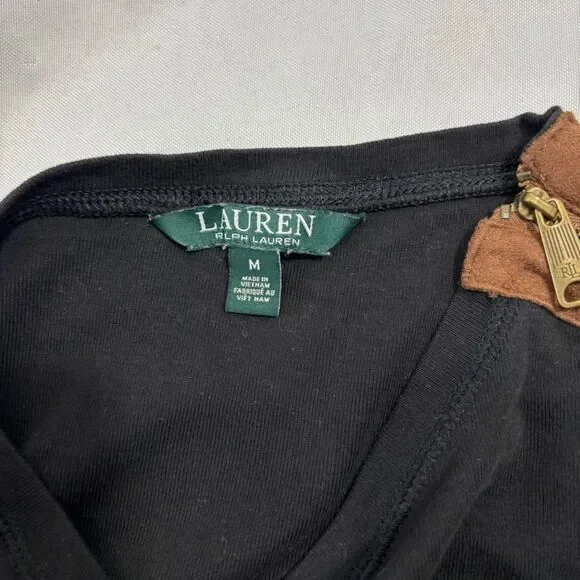 ‼️final must bundle‼️ Lauren Ralph Lauren Top T-Shirt Tee Black - Picture 6 of 7